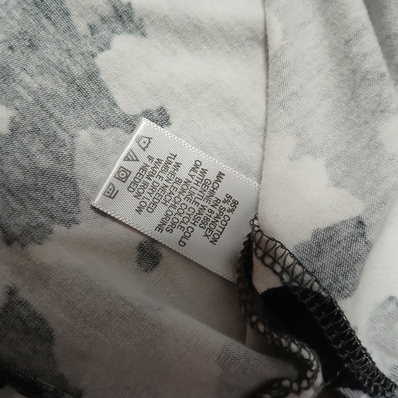 Denim & Company Camouflage Black Gray White Sleeveless Tank Top Knit 2X Plus - Picture 4 of 7